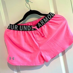Pink Under Armour Girls Shorts